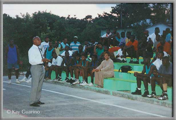 Marvin speaking to parents and young athletes