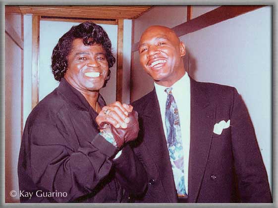 Singer James Brown with The Marvelous One.