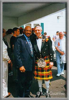The Marvelous One with Scottish boxer Ken Buchannan in New York.