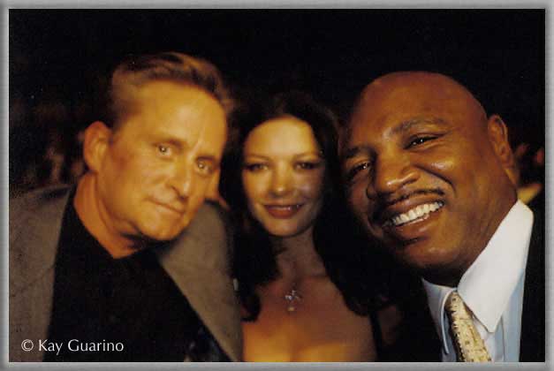 Film stars Michael Douglas and Catherine Zeta-Jones with The Marvelous One.