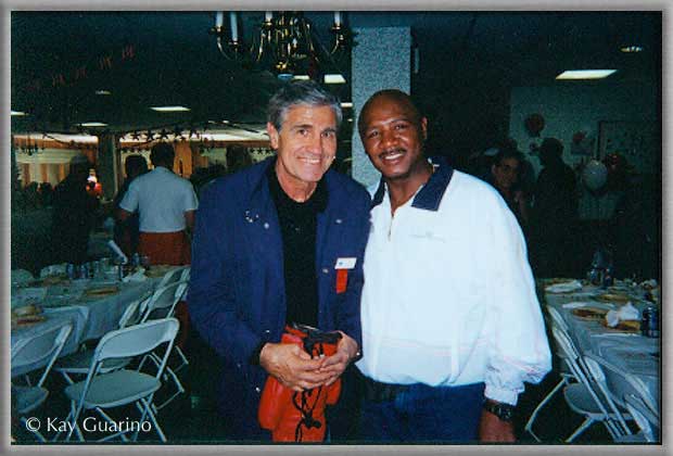 Italian middleweight champion Nino Benvenuti in New York with the Marvelous One.