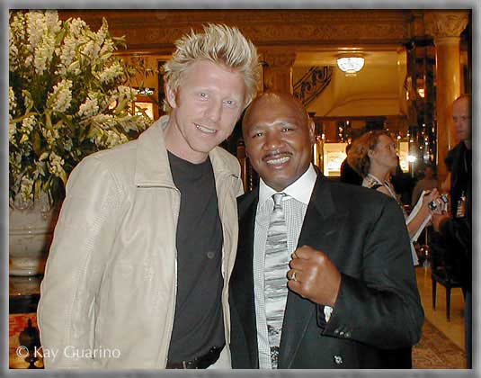 German tennis Champion Boris Becker with The Marvelous One.