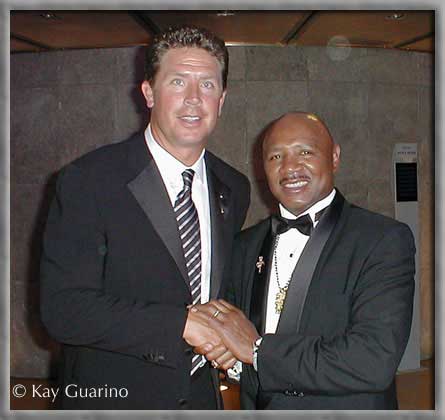Miami Dolphins quarterback Dan Marino with The Marvelous One.
