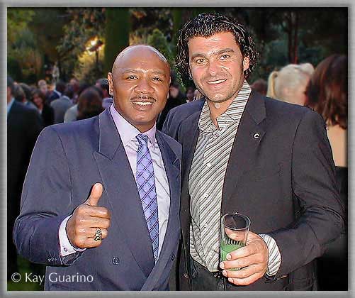 The Marvelous One with Italian alpine skier and Olympic champion Alberto Tomba.
