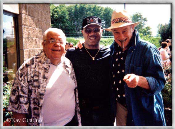 Trainer Lou Duva, The Marvelous one and sports writer Burt Sugar.