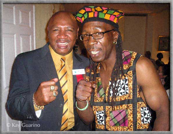 Marvelous Marvin Hagler with former Boxing Champion Livingstone Bramble.