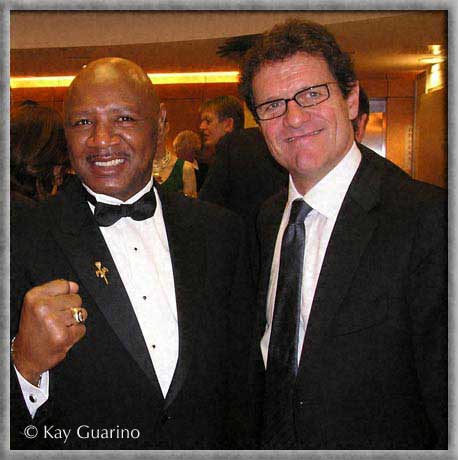 Marvelous Marvin Hagler with Italian Soccer Coach Fabio Capello.