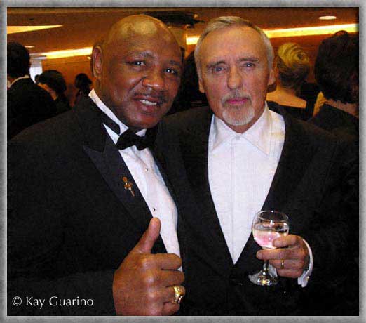 Marvelous Marvin Hagler with actor Dennis Lee Hopper