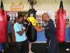Marvelous enjoys spending some time in a Boxing Gym giving pointers to a local South African youth.
